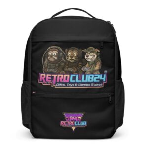 RETROCLUB frustrated gamer dog, sloth & tiger Custom Made Backpack Bag