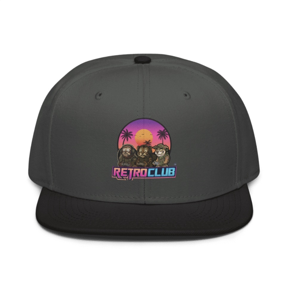 Frustrated Gamer Dog, sloth and tiger sunset paradise,retro snap back design - Image 2