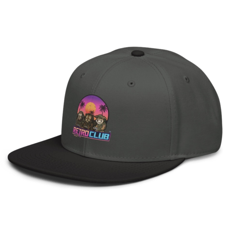 Frustrated Gamer Dog, sloth and tiger sunset paradise,retro snap back design - Image 4