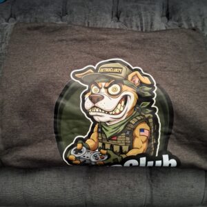RetroClub Gamer Dog Hoodie Funny Graphic sweatshirt Unisex Gaming Pullover Gift