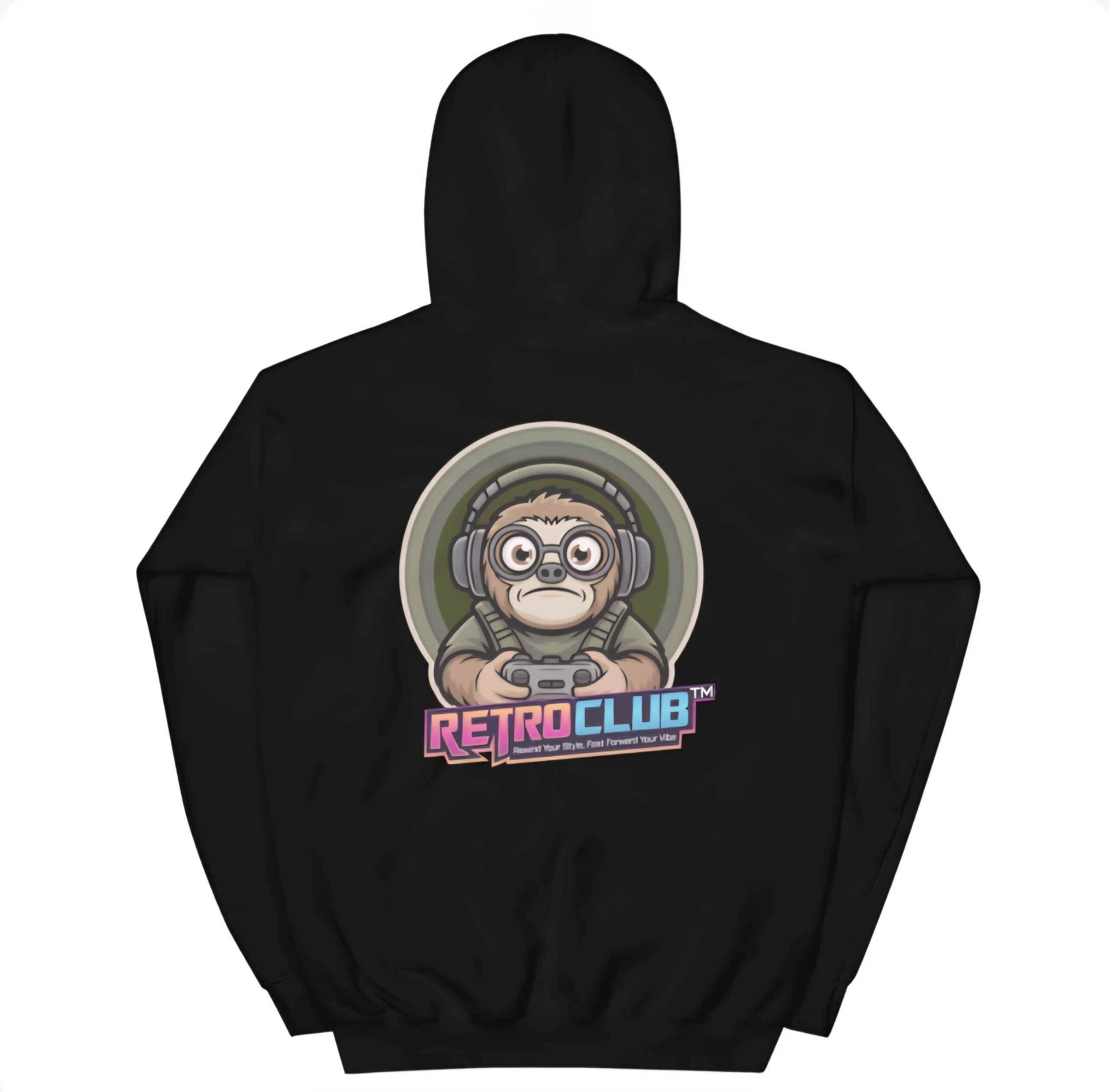 Rewind Your style, Fast Forward Your Vibe gamer sloth hoodie unisex - Image 5
